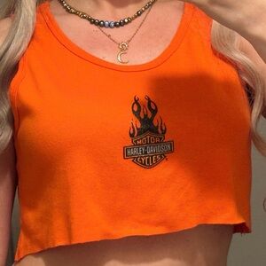 Harley-Davidson Bright Orange Logo Tee